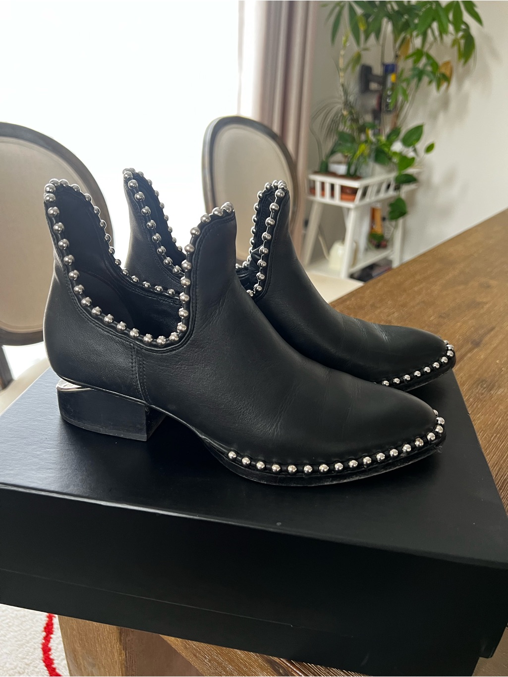 Alexander Wang Kori Cutout Studded Boots - Size 36.5 (Us 6.5)